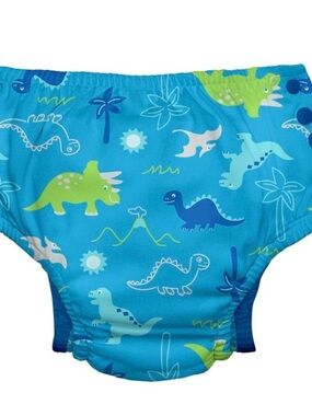 Green Sprouts Eco Snap Reusable Swim Diaper Aqua Dinosaurs Blue Green Size 4T